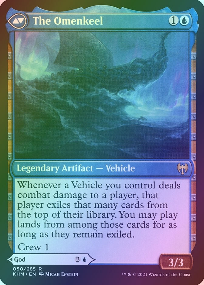 Cosima, God of the Voyage // The Omenkeel (KHM) (50) / Foil — cara 2 de 2