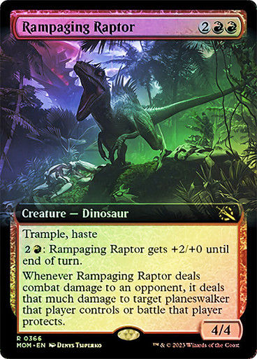 Rampaging Raptor (mom_366) / Extended Art / Foil