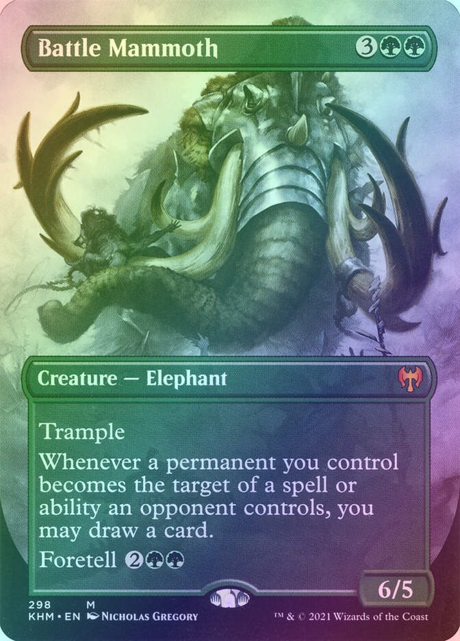Battle Mammoth (KHM) (298) / Borderless / Foil