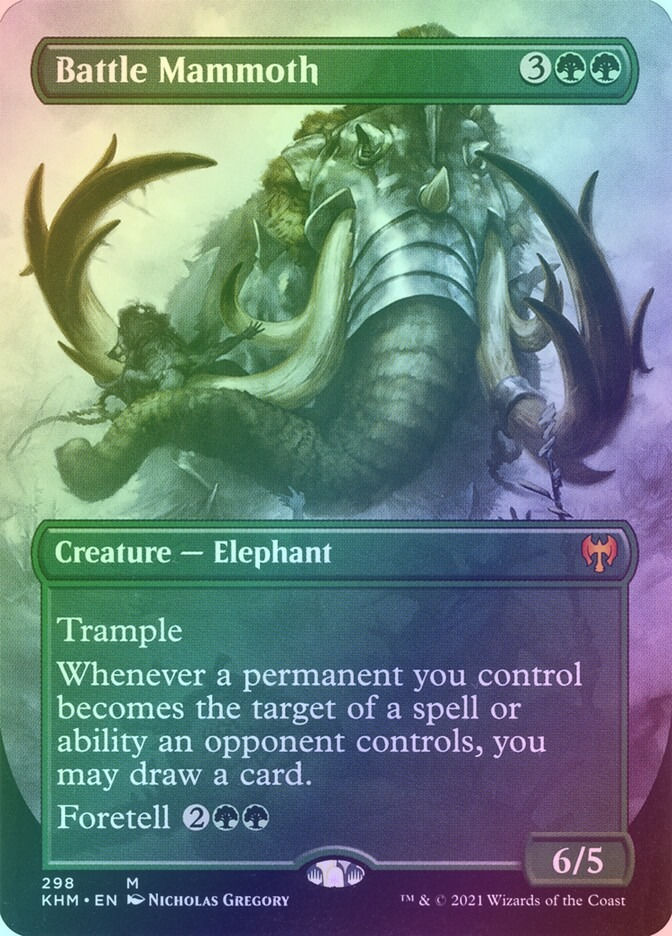 Battle Mammoth (KHM) (298) / Borderless / Foil