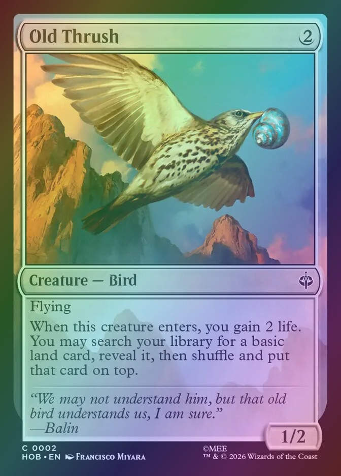 Old Thrush (HOB) (2) / Foil