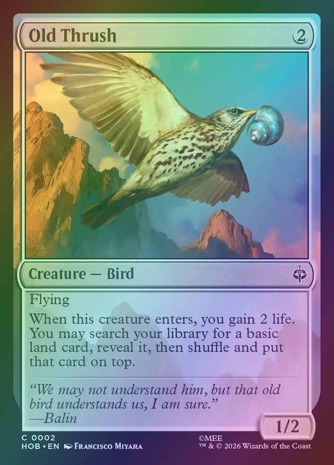 Old Thrush (HOB) (2) / Foil