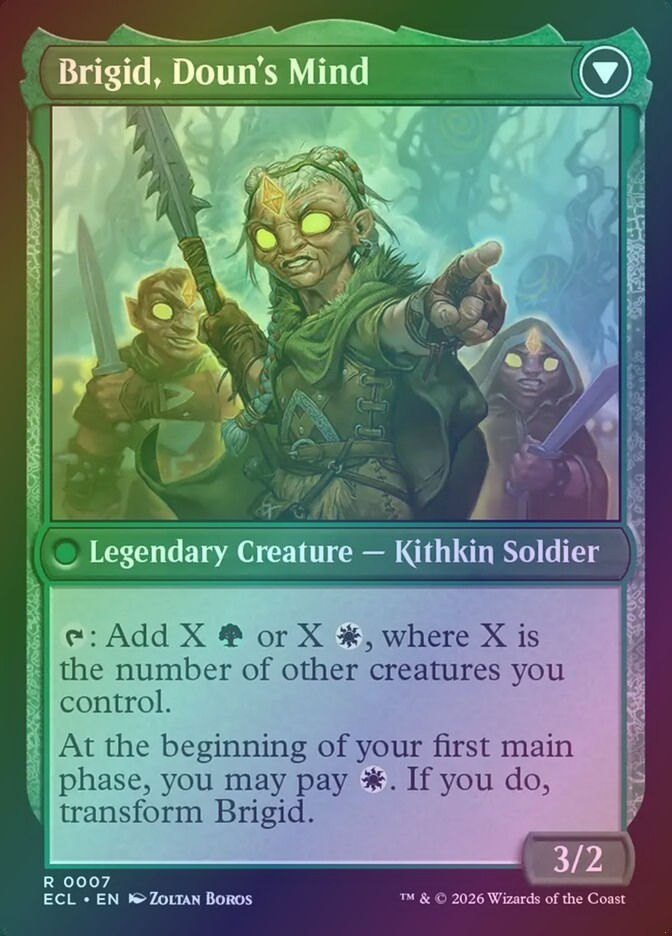 Brigid, Clachan's Heart // Brigid, Doun's Mind (PECL) (7p) / Foil — cara 2 de 2