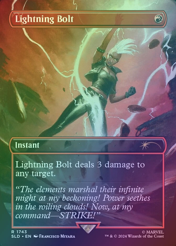 Lightning Bolt (SLD) (1743) / Borderless / Foil