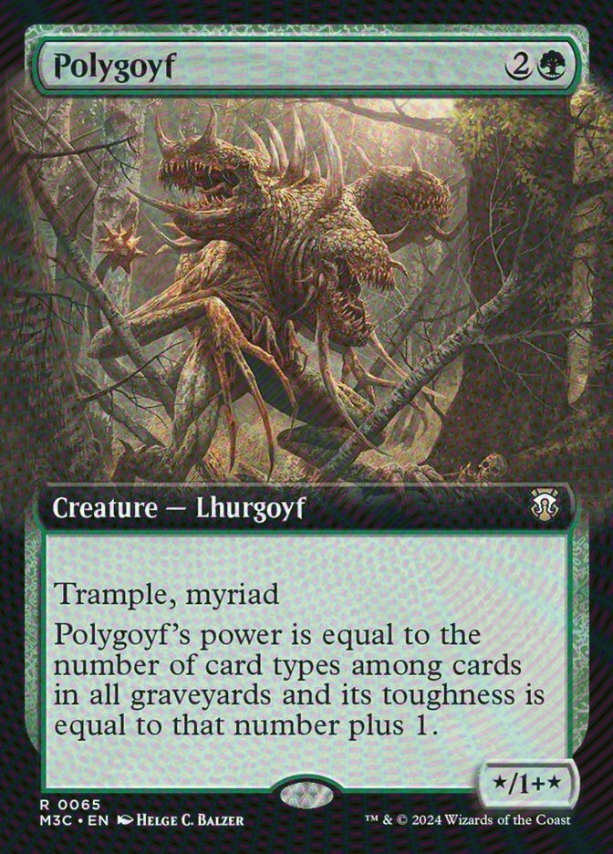 Polygoyf (M3C) (65) / Extended Art / Ripple Foil