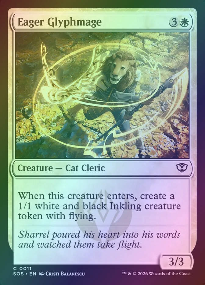 Eager Glyphmage (SOS) (11) / Foil
