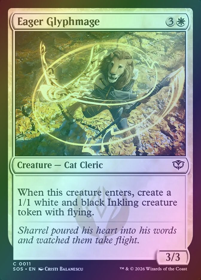 Eager Glyphmage (SOS) (11) / Foil