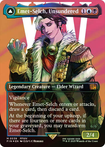 Emet-Selch, Unsundered // (FIN) (539) / Borderless / Surge Foil
