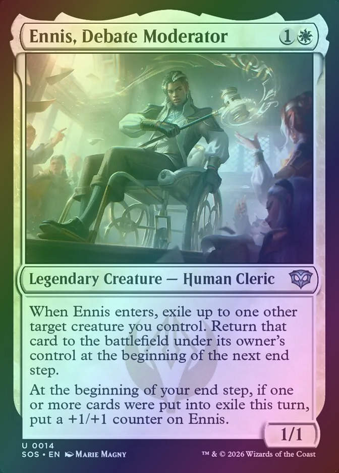 Ennis, Debate Moderator (SOS) (14) / Foil