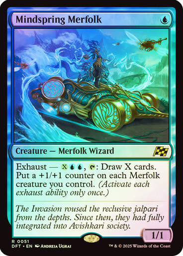 Mindspring Merfolk (DFT) (51) / Foil