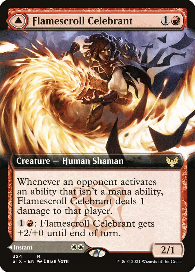 Flamescroll Celebrant // Revel in Silence (STX) (324) / Extended Art