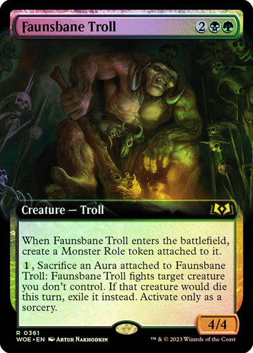Faunsbane Troll (woe) / Extended Art Foil