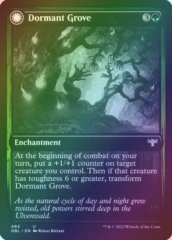 Dormant Grove // Gnarled Grovestrider (DBL) (465) / Foil — cara 1 de 2