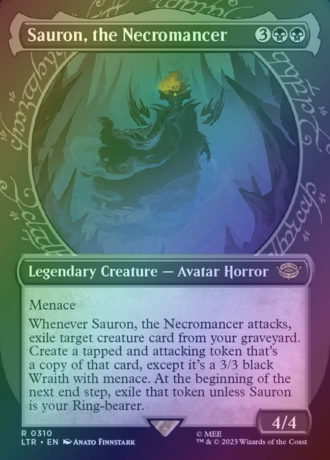 Sauron, the Necromancer (LTR) (310) / Borderless / Showcase / Foil