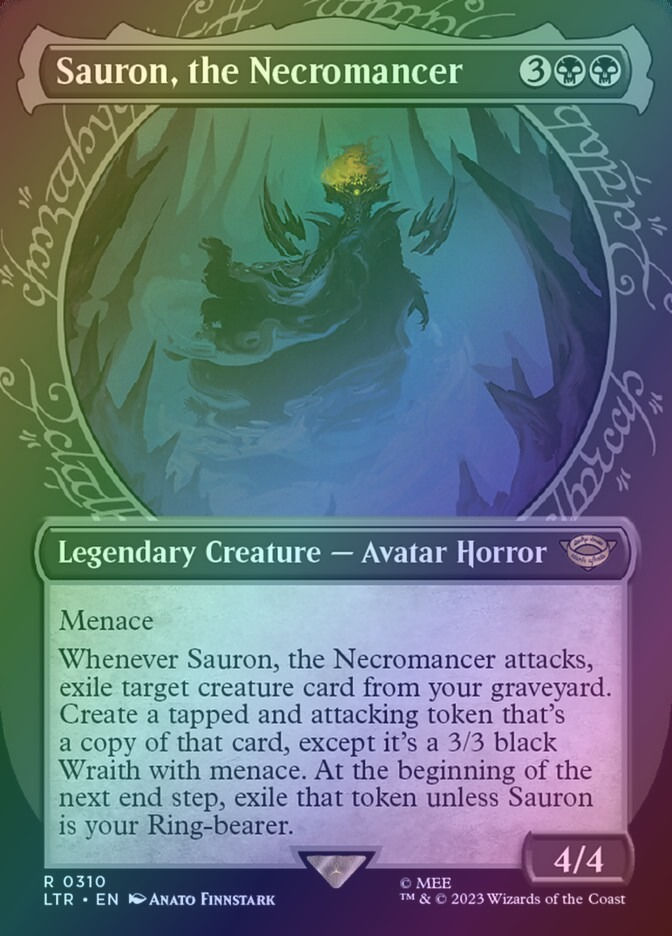 Sauron, the Necromancer (LTR) (310) / Borderless / Showcase / Foil