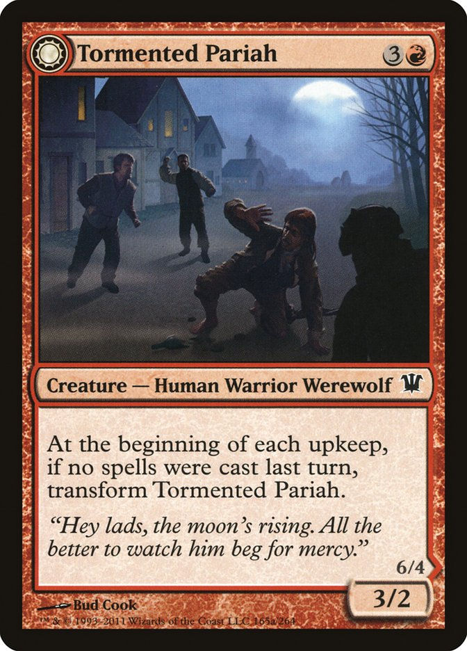 Tormented Pariah // Rampaging Werewolf (ISD) (165) — cara 1 de 2