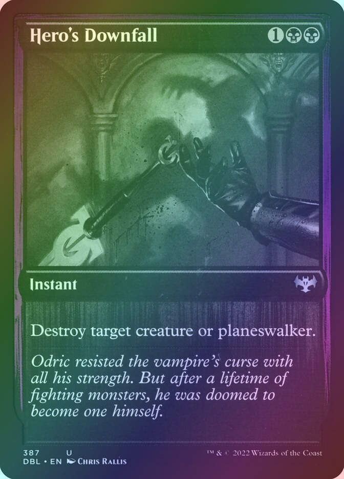 Hero's Downfall (DBL) (387) / Foil