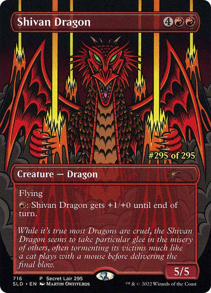 Shivan Dragon (SLD) (716) / Borderless