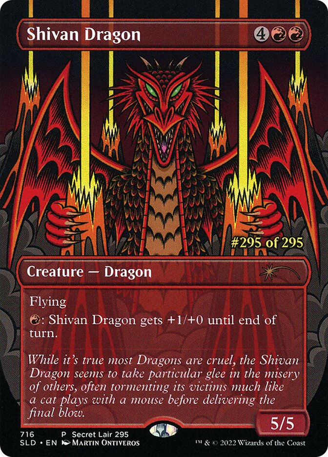Shivan Dragon (SLD) (716) / Borderless