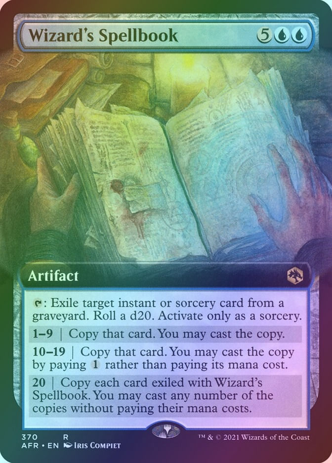 Wizard's Spellbook (AFR) (370) / Extended Art / Foil