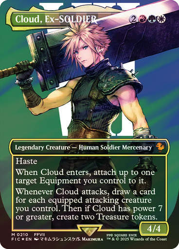 Cloud, Ex-SOLDIER (FIC) (210) / Borderless / Surge Foil