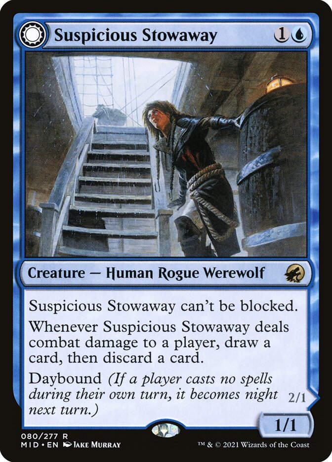 Suspicious Stowaway // Seafaring Werewolf (MID) (80)