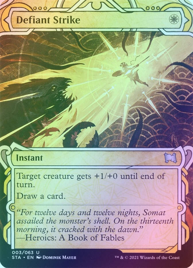 Defiant Strike (STA) (3) / Borderless / Showcase / Foil
