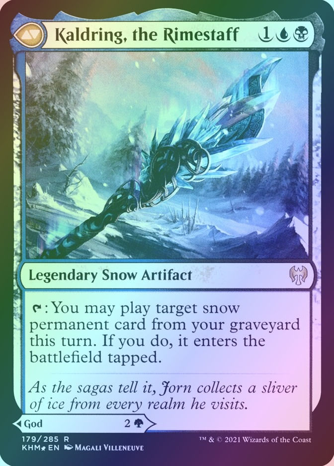 Jorn, God of Winter // Kaldring, the Rimestaff (PKHM) (179s) / Foil — cara 2 de 2