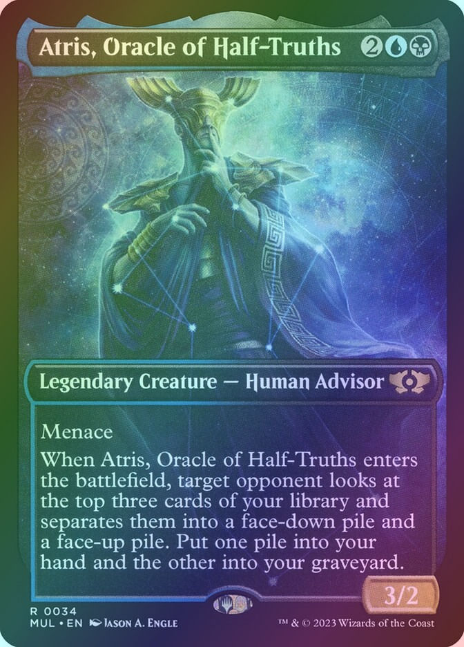 Atris, Oracle of Half-Truths (MUL) (34) / Showcase / Foil