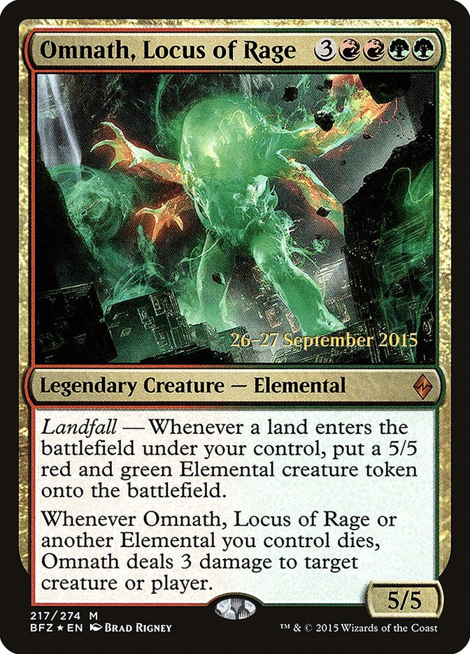 Omnath, Locus of Rage (PBFZ) (217s) / Foil