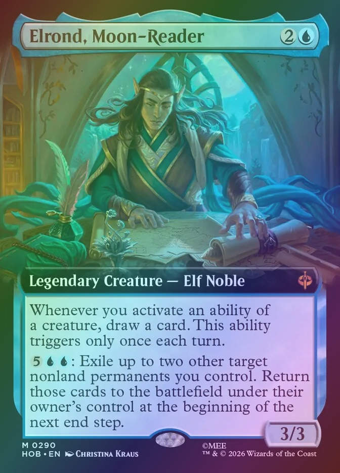 Elrond, Moon-Reader (HOB) (290) / Extended Art / Foil