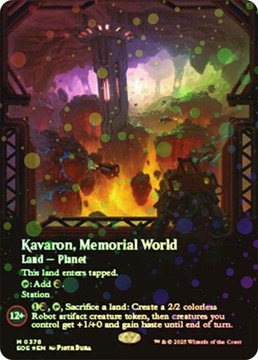 Kavaron, Memorial World (EOE) (376) / Borderless Galaxy Foil