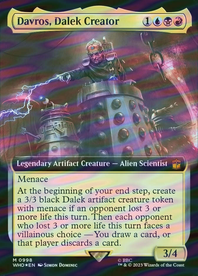 Davros, Dalek Creator (WHO) (998) / Extended Art / Surge Foil