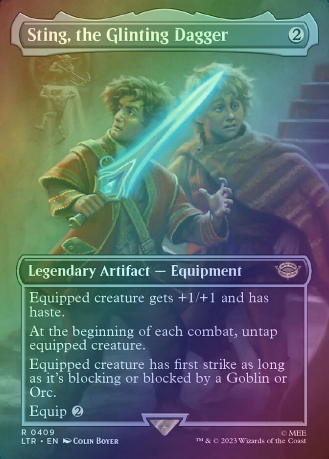 Sting, the Glinting Dagger (LTR) (409) / Borderless / Foil