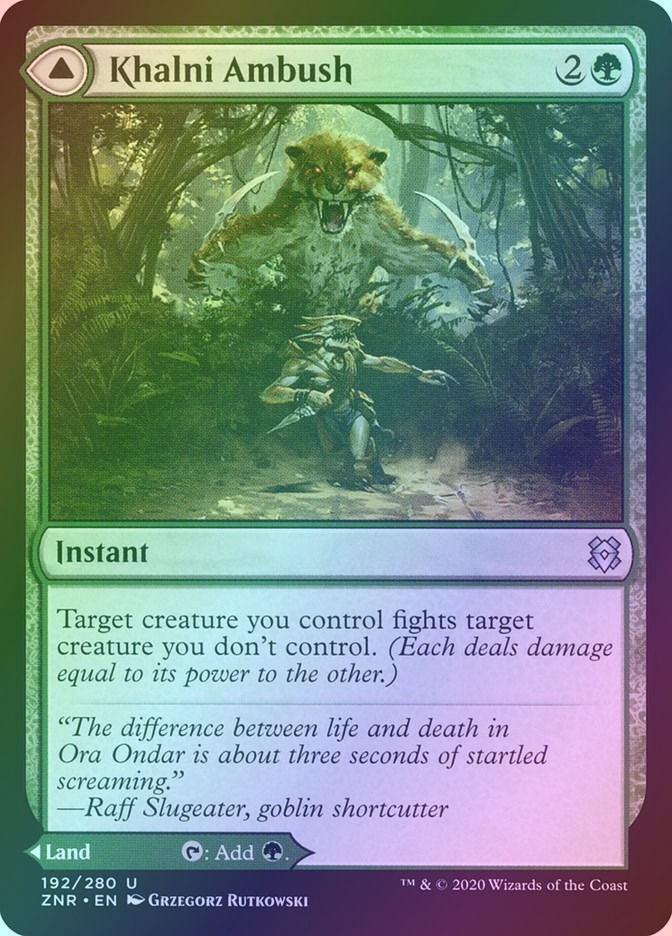 Khalni Ambush // Khalni Territory (ZNR) (192) / Foil — cara 1 de 2