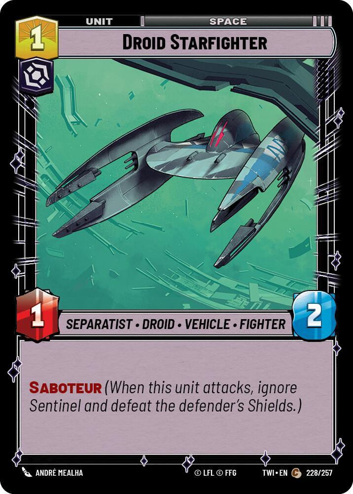 Droid Starfighter (TWI) (228/257) / Foil