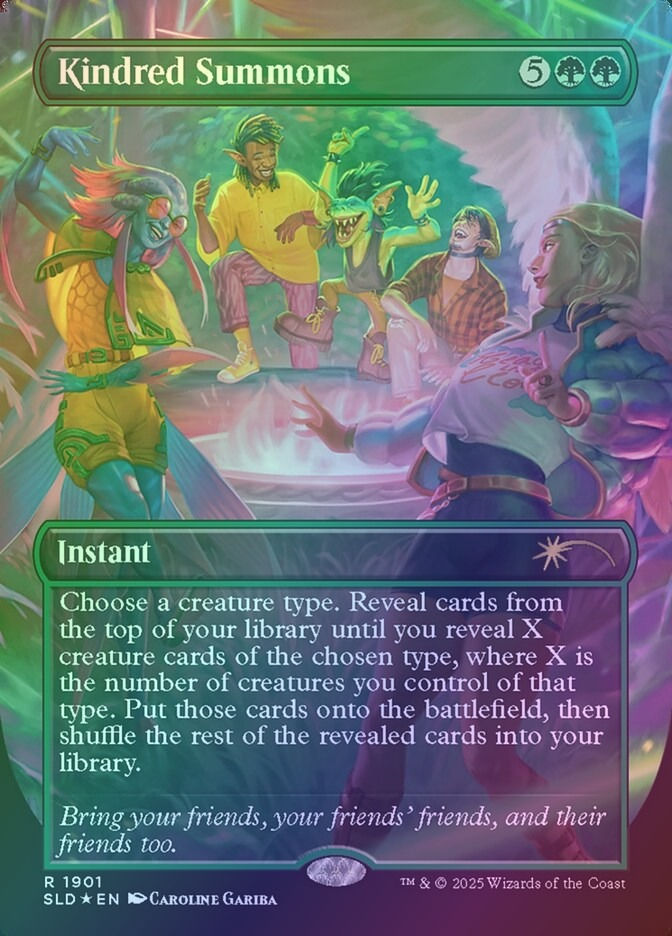 Kindred Summons (SLD) (1901) / Borderless / Rainbow Foil