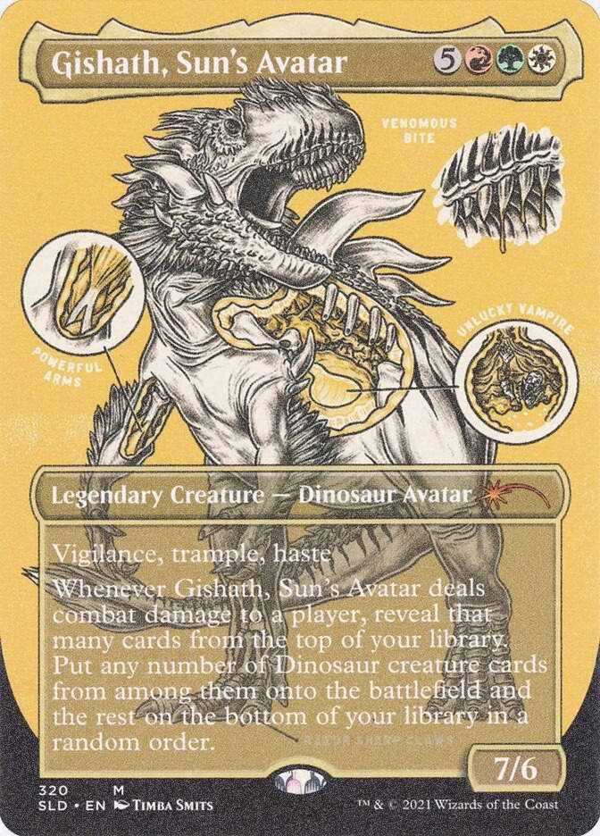 Gishath, Sun's Avatar (SLD) (320) / Borderless / Foil Etched