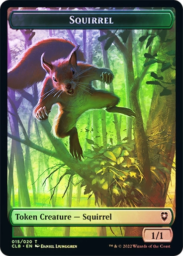 Squirrel // Treasure (Token CLB) / Foil — cara 1 de 2