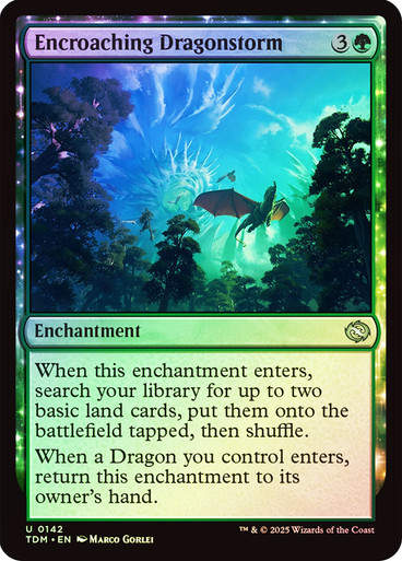 Encroaching Dragonstorm (TDM) (142) / Foil