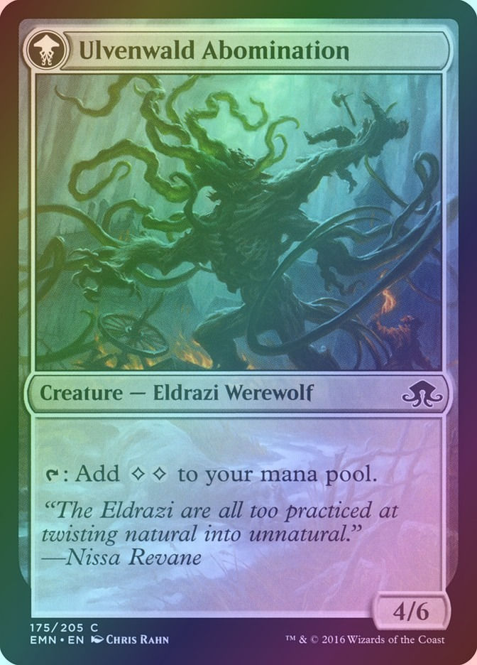 Ulvenwald Captive // Ulvenwald Abomination (EMN) (175) / Foil — cara 2 de 2