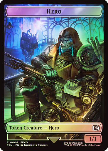 Hero Token T04 // Treasure (TFIN) / Foil — cara 1 de 2