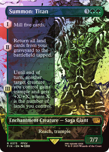 Summon: Titan (FIN) (373) / Borderless / Foil