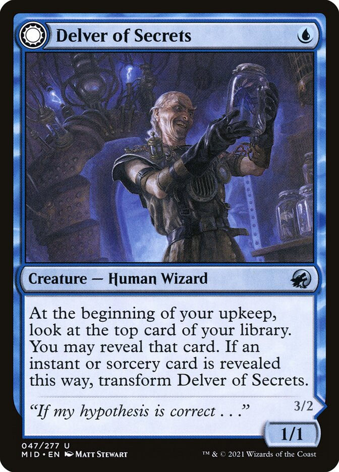 Delver of Secrets // Insectile Aberration (MID) (47) — cara 1 de 2