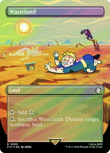 Wasteland (pip) (889) / Borderless Surge Foil