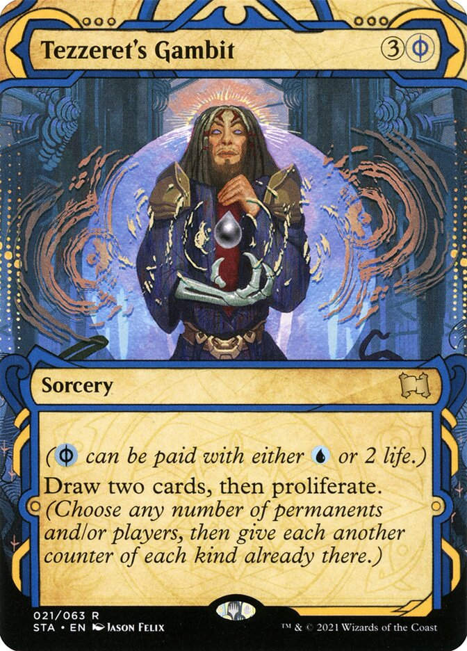 Tezzeret's Gambit (STA) (21) / Borderless / Showcase