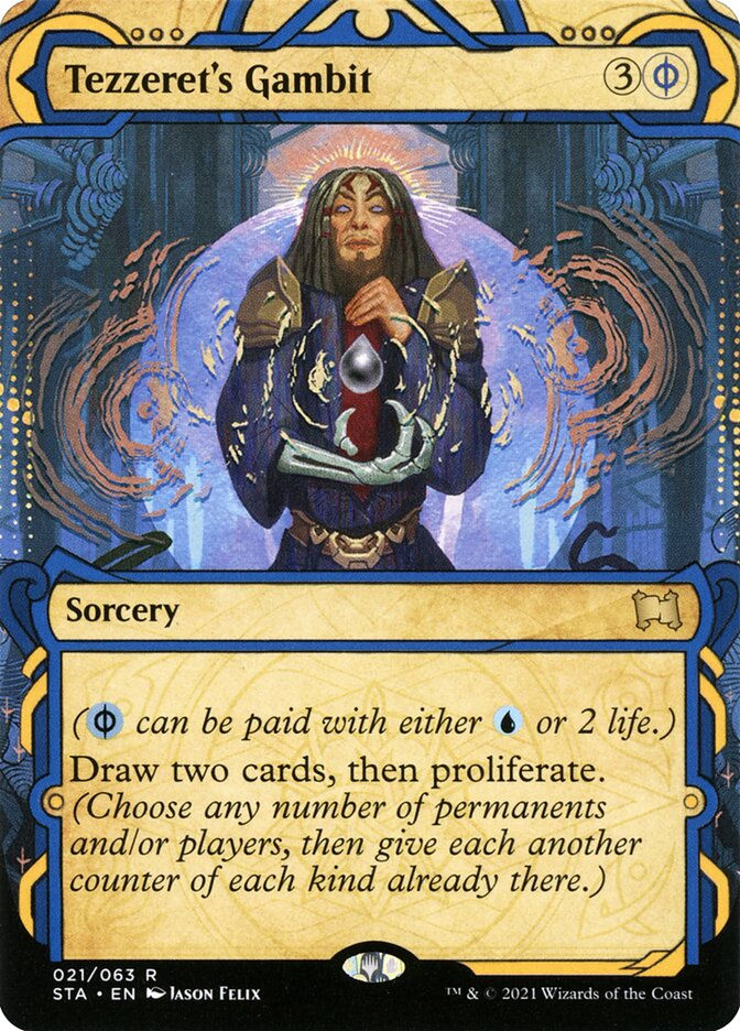 Tezzeret's Gambit (STA) (21) / Borderless / Showcase