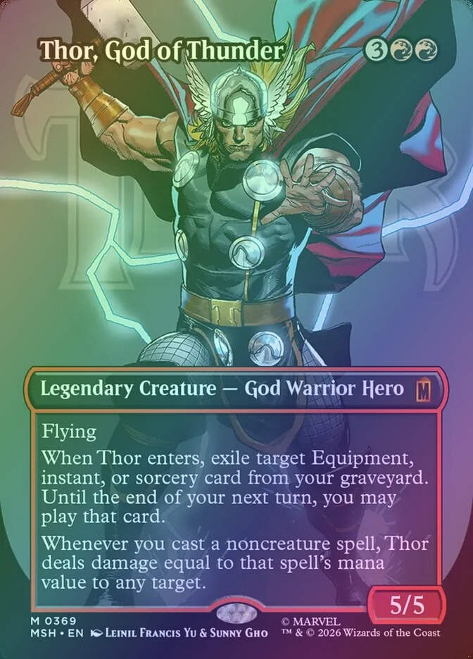 Thor, God of Thunder (MSH) (369) / Borderless / Foil