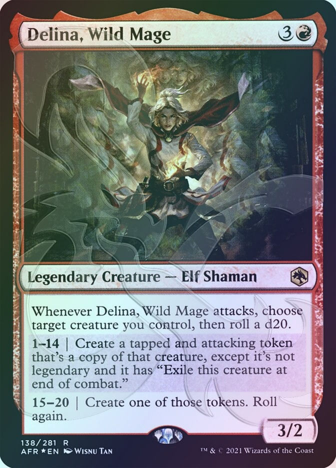 Delina, Wild Mage (PAFR) (138a) / Embossed Foil
