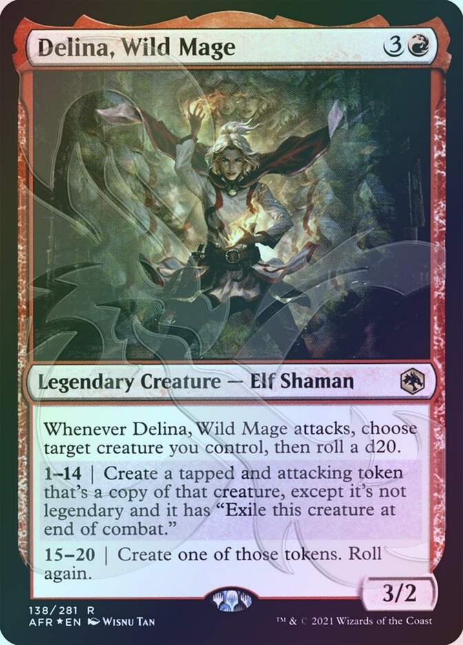 Delina, Wild Mage (PAFR) (138a) / Embossed Foil